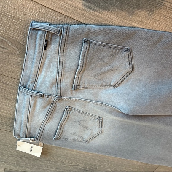 NWT MOTHER denim dodger flood noted wash grey size 24 - Picture 3 of 14